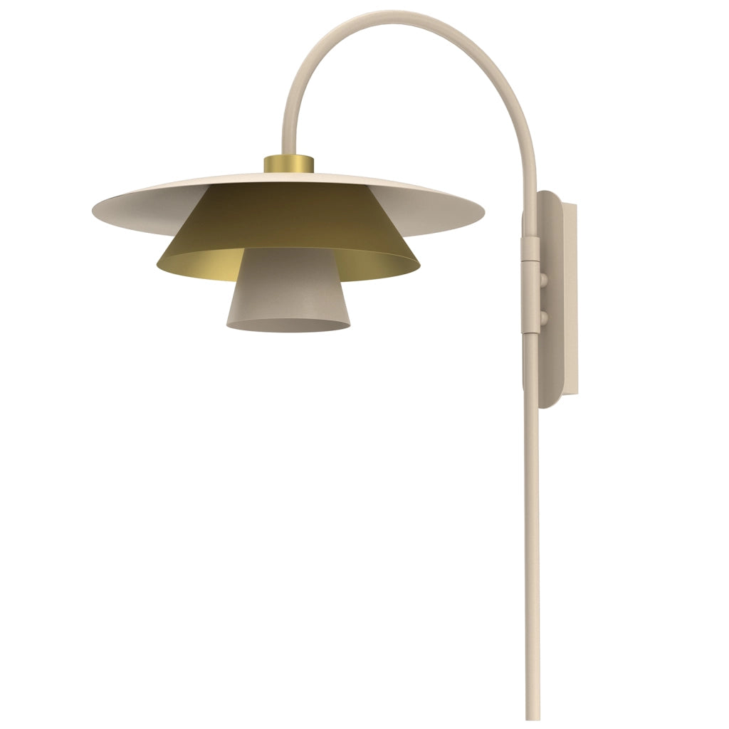 Applique decorativa Plato 1 luce E27 beige oro Luminex