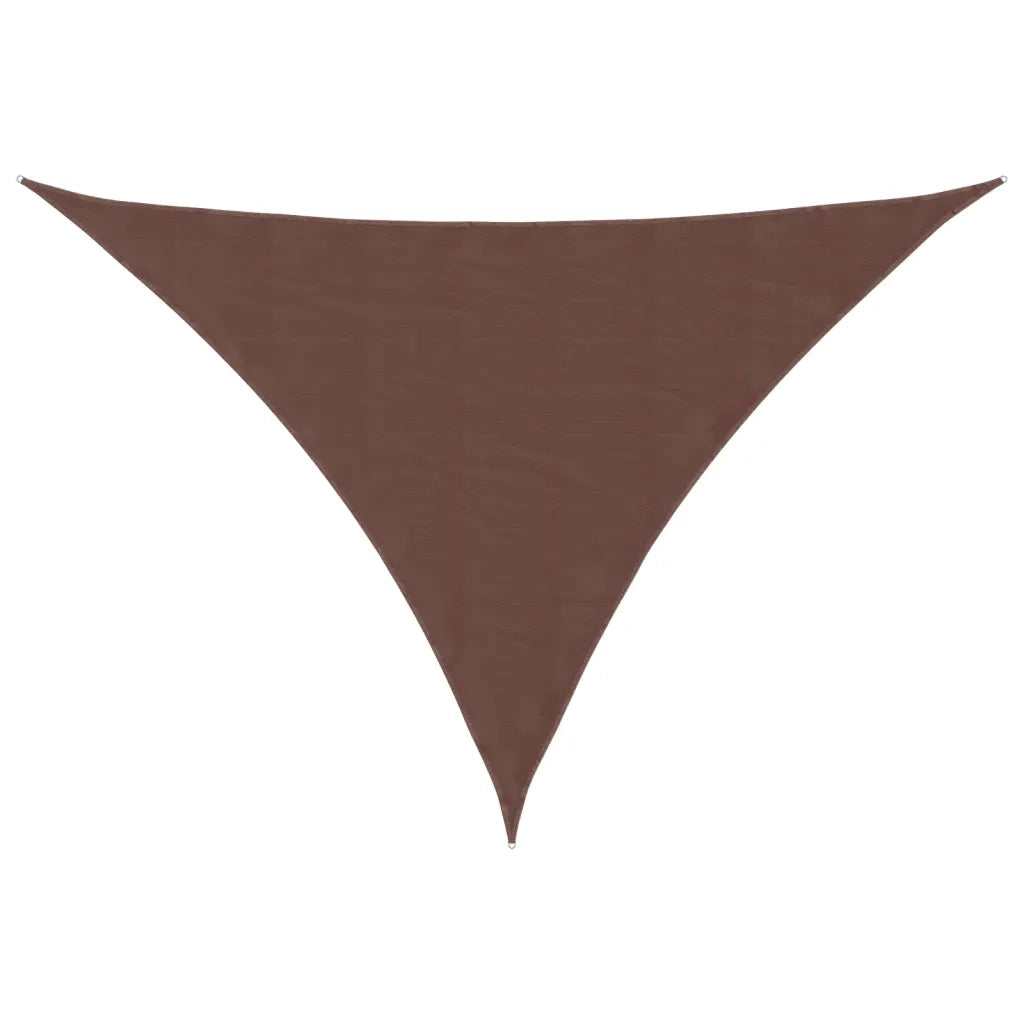 Parasole a Vela Oxford Triangolare 5x6x6 m Marrone 135841