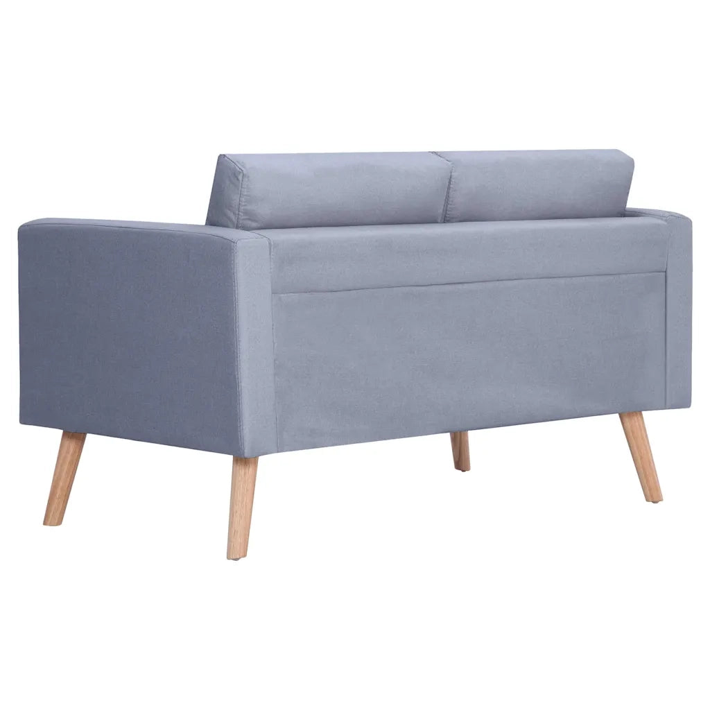 Set Divani a 2 e a 3 Posti in Tessuto Grigio Chiaro  cod mxl 9882