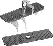 Matrice di protezione da sporcizia per cucina con contenitore per raccolta gocce in silicone, grigio