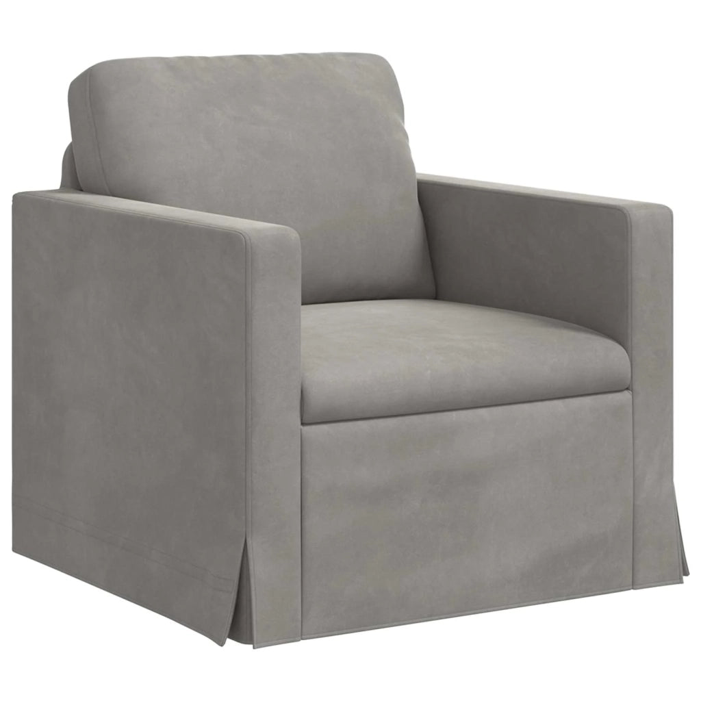 Set di divani 2 pcs Grigio chiaro 228 x 78 x 80 cm Velluto