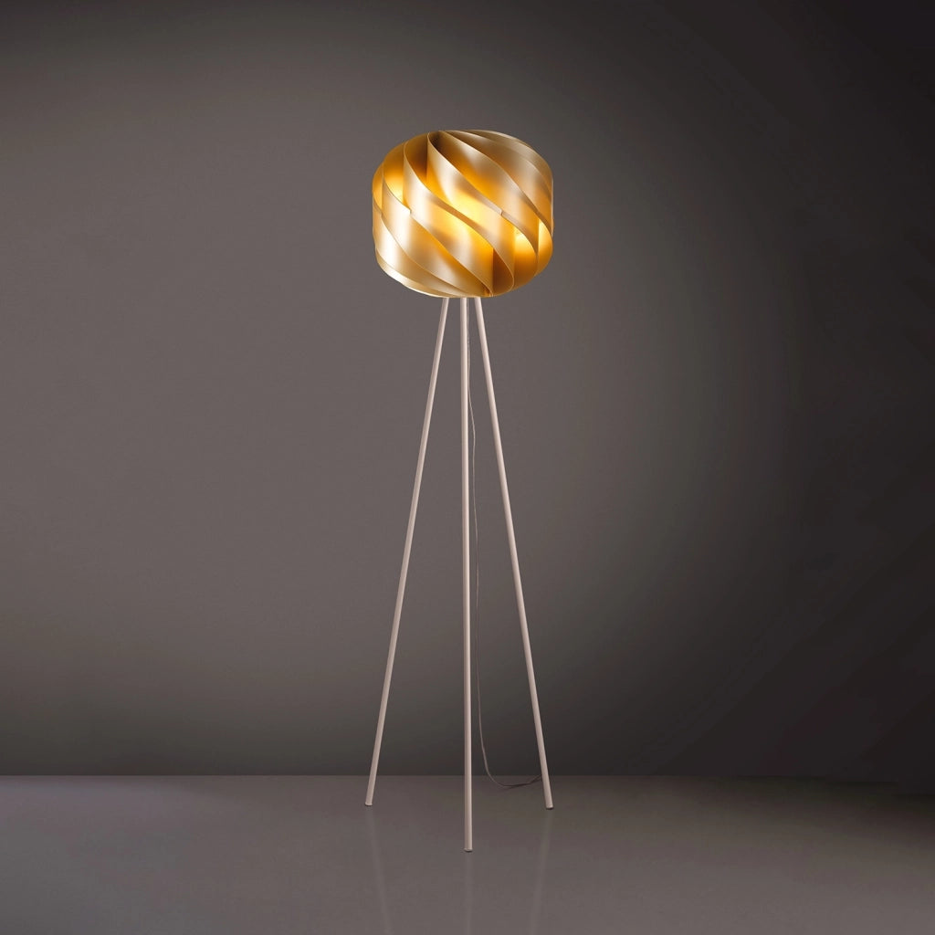 Piantana Moderna 3 Piedi Globe Polilux ® New Gold E Metallo 1 Luce E27