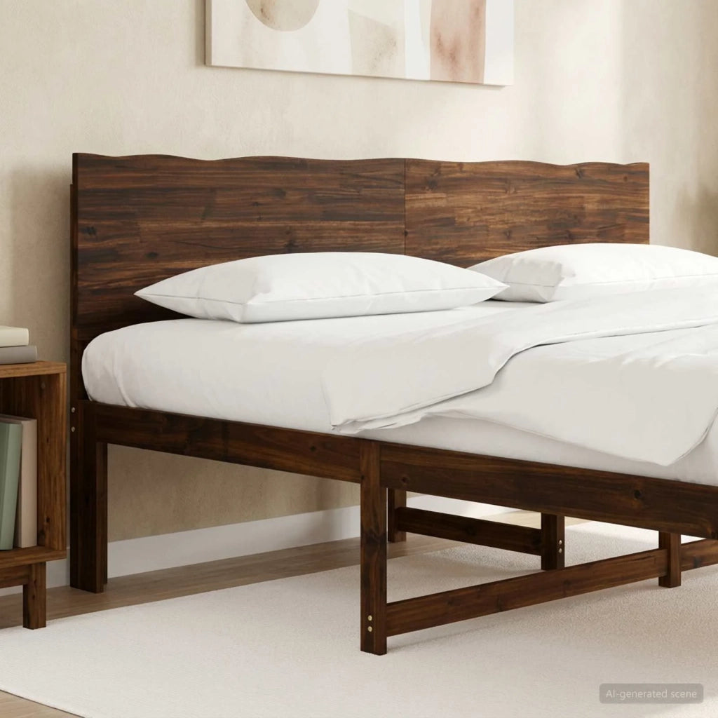 Testiera con bordo vivo ROSTOCK Marrone Scuro 200 cm 903212
