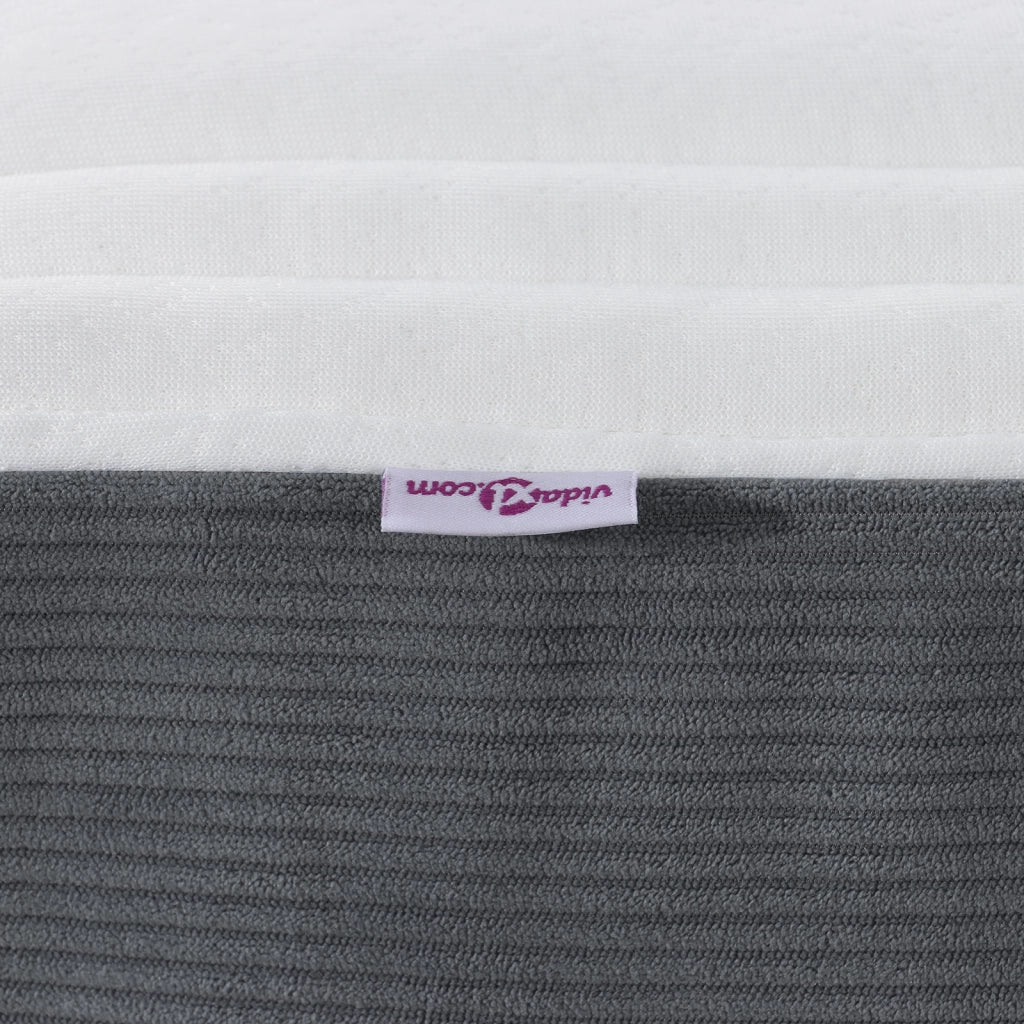 Materasso a Molle Pocket Grigio Scuro Medio 80x200x20 cm Tessuto