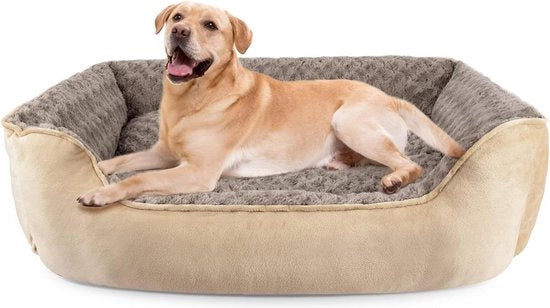 Sdraio per cani lavabile con cuscino antislip e materasso soffice per grandi cani e gatti XXL (106 x 80 x 23 cm) beige