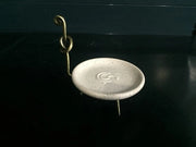 Porta Sapone Appoggio Retro Bronzo Rosa Puntinato - Capannoli