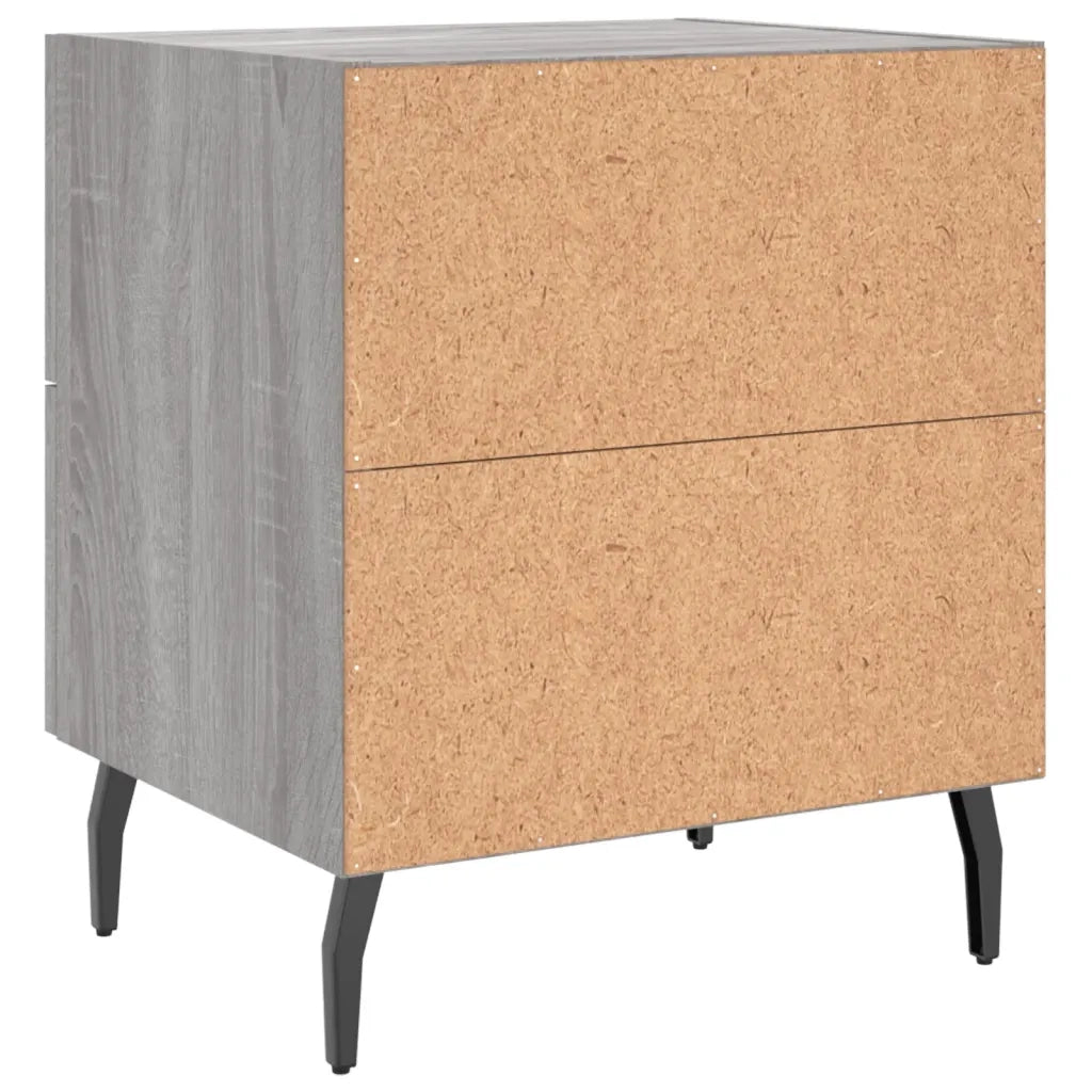 Comodino | Armadio da Notte | Mobiletto da notte Grigio Sonoma 40x35x47,5 cm in Legno Multistrato