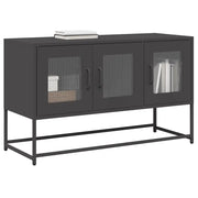 Mobile TV Nero 100,5x39x60,5 cm in Acciaio Laminato a Freddo 853338