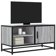 Mobile TV Grigio Sonoma 80x34,5x40 cm Legno Multistrato Metallo 848822