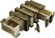 Cassa da regalo in legno magica con cassetto segreto e contenitori di archiviazione aggiuntivi - souvenir per ricordo di nozze