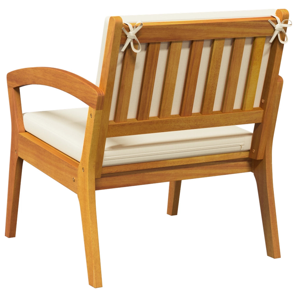 Sdraio da giardino  2 pz 59,5x70,5x72,5 cm in legno massello di acacia