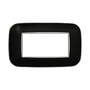 Placca Orbis Serie Moon 4P Colore Nero Compatibile Con Bticino Axolute