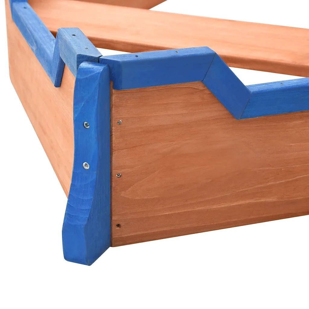 Sabbiera Nave dei Pirati in Legno di Abete 190x94,5x101 cm 92171