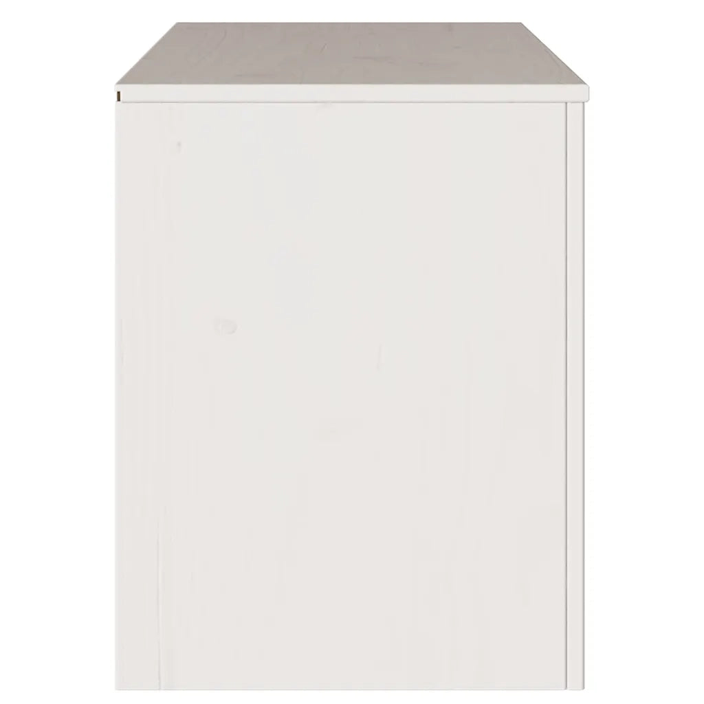 Mobile TV Drammen Bianco 99 x 43 x 55 cm Legno massello di pino 42003043