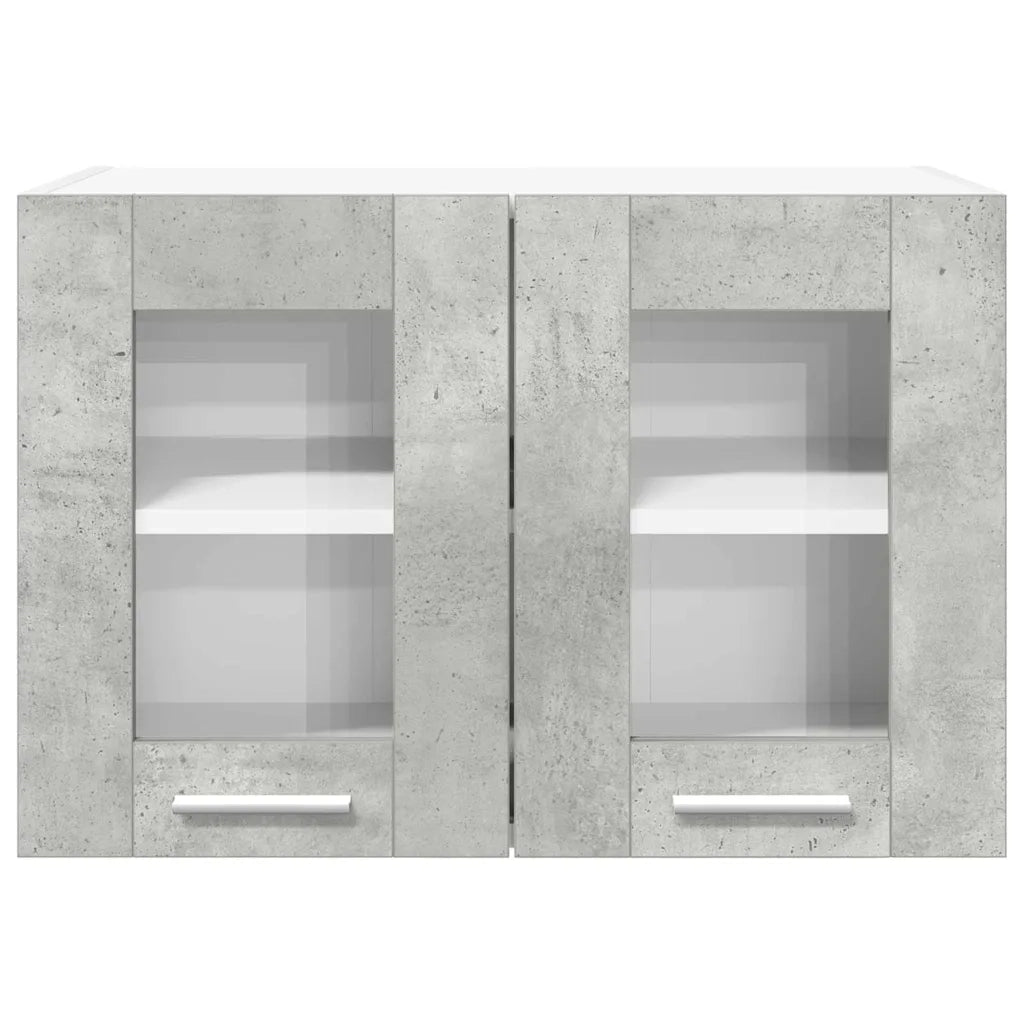 Armadio pensile con porta 2 pcs Grigio cemento 60 x 31 x 40 cm 884217