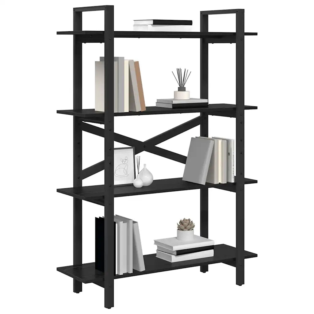 Libreria Rovere Nero 100 x 33,5 x 140 cm Legno multistrato 883940