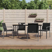 Set Pranzo da Giardino 5pz con Cuscini in Polyrattan e Acciaiocod mxl 76629