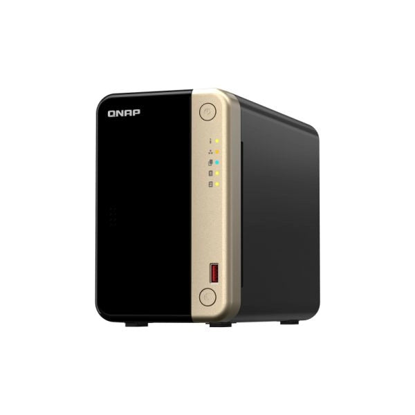 Qnap ts-264 nas tower intel® celeron® n5095 8 gb 0 tb qnap qts nero, oro - TS-264-8G