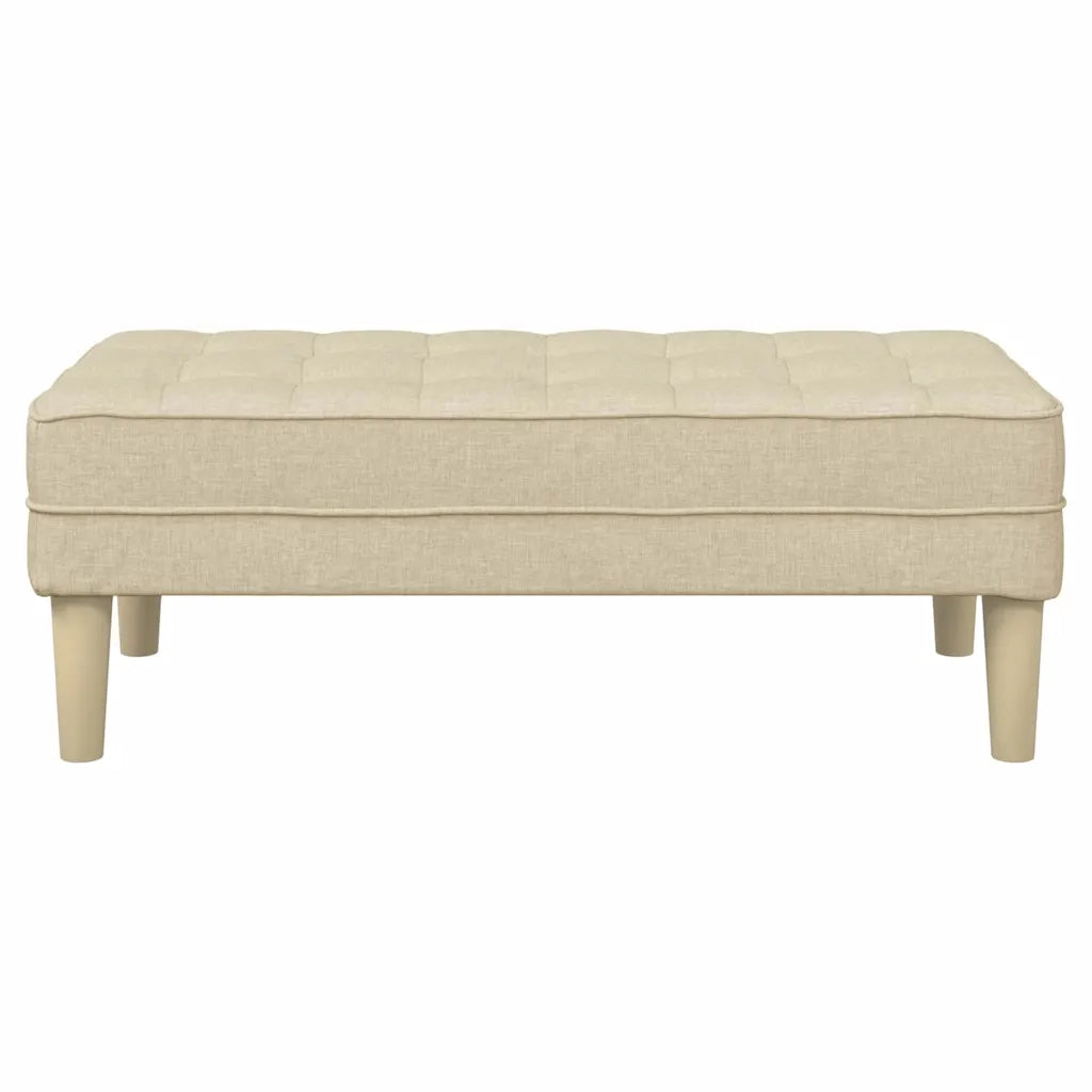 panchina con cuscino Crema 113 x 57 x 39 cm Tessuto 42001941