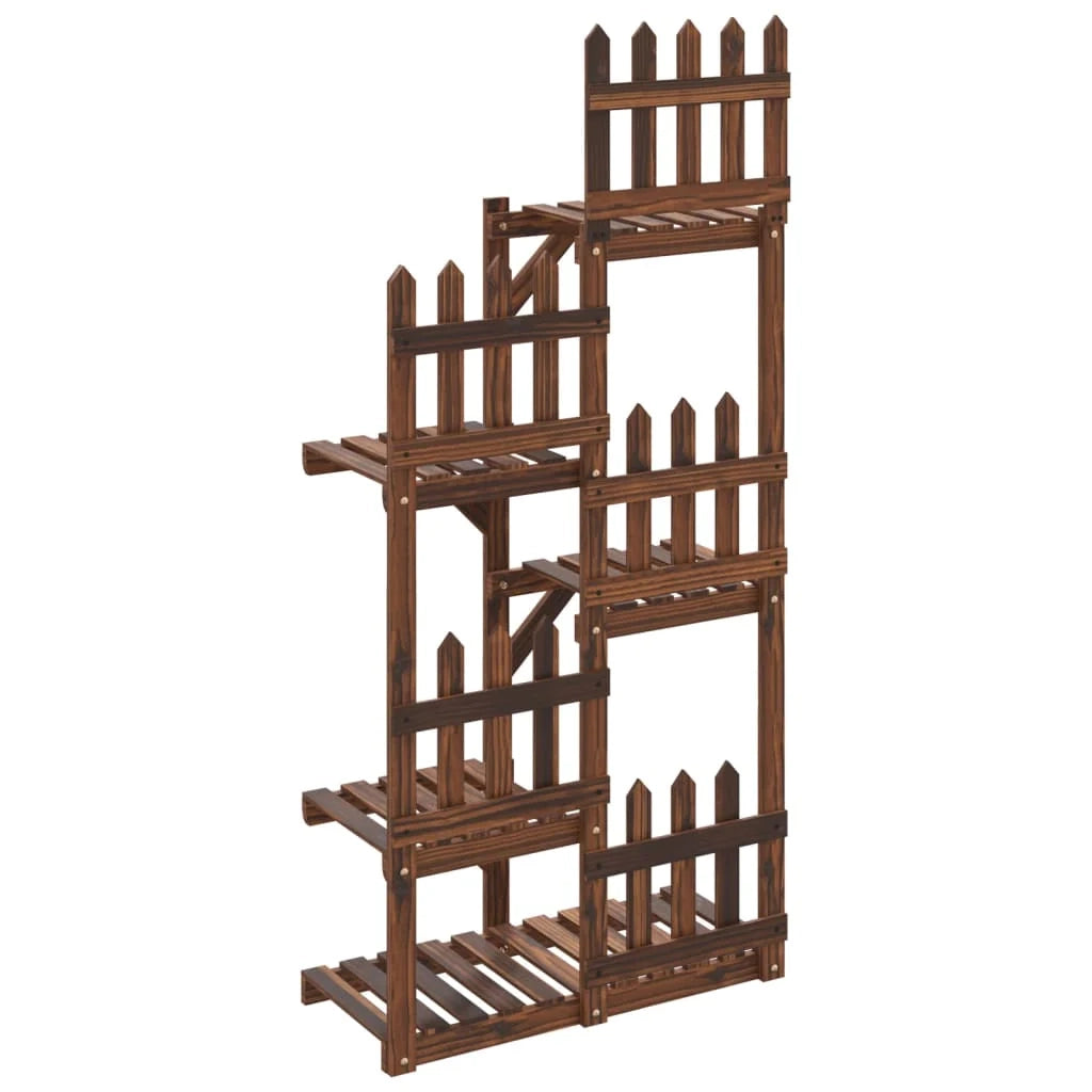 Portafiori/portapiante 60 x 25 x 130 cm legno massello di abete marrone 02_0045212