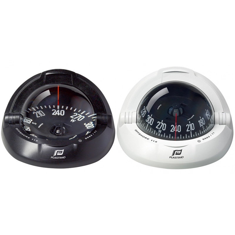 BUSSOLA OFFSHORE 115 BIANCA BLACK COMPASS WITH BLACK CONICAL CARD