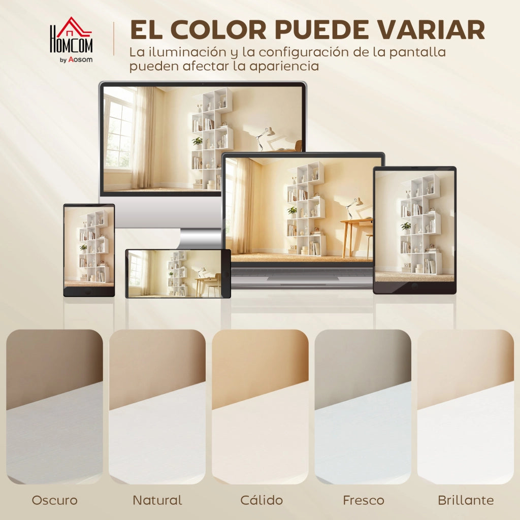 Libreria Scaffale 5 Livelli Soggiorno Studio Ufficio ¨C zephmum ¨C 80x24x200 cm Bianco