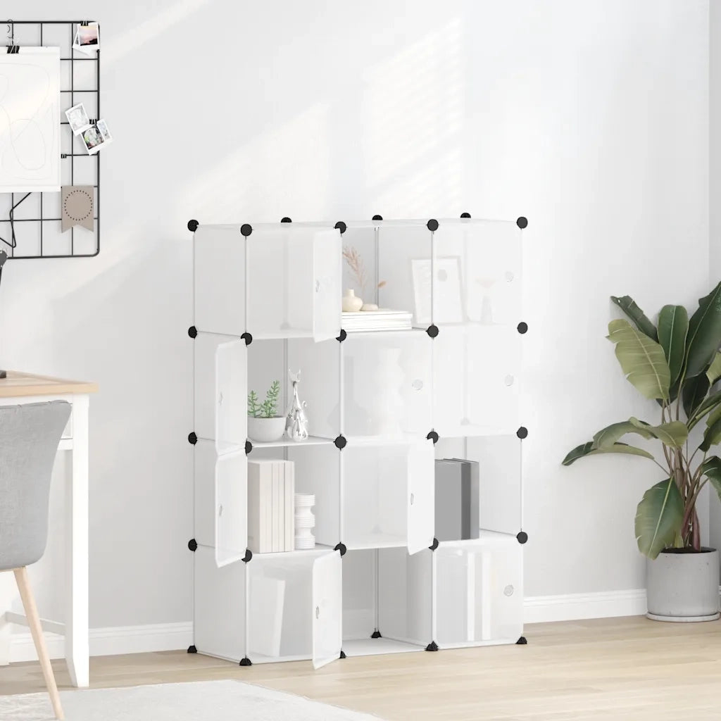 Contenitore a Cubo con 12 Cubi e Ante Trasparente PP CFW4776487
