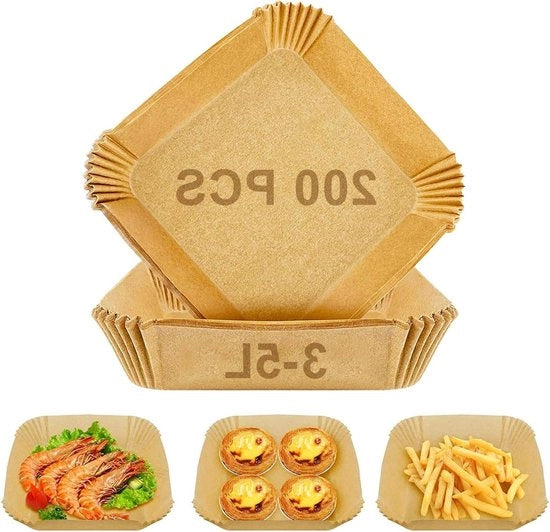Papier per l'antiaderenza 200 pezzi - accessori per forno a microonde - carta per frittura - carta per forno - carta da cucina - accessori per cucina - compatibile con forni a microonde da 3 a 5 litri