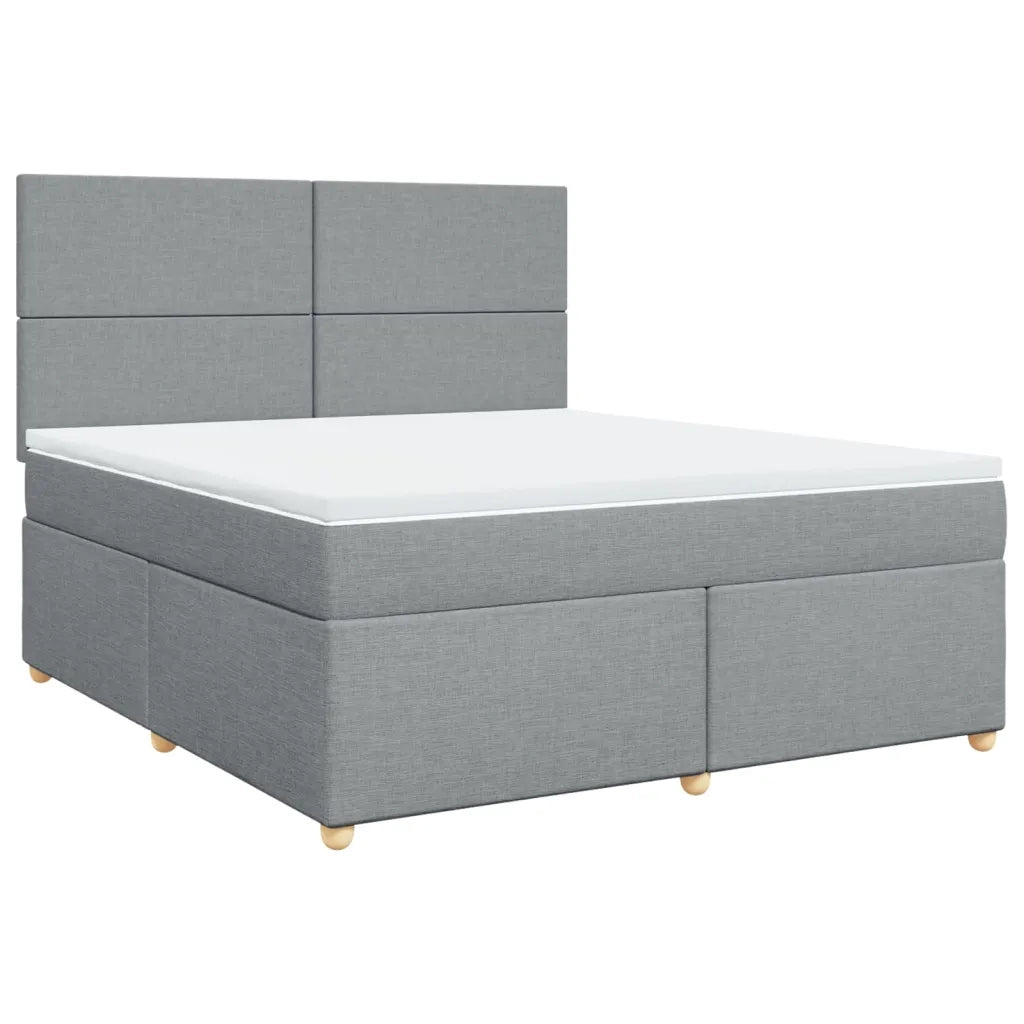 Giroletto a Molle con Materasso Grigio Chiaro180x200 cm Tessuto 3291352