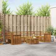 Set divani 8 pcs Naturale Legno di Acacia Massello