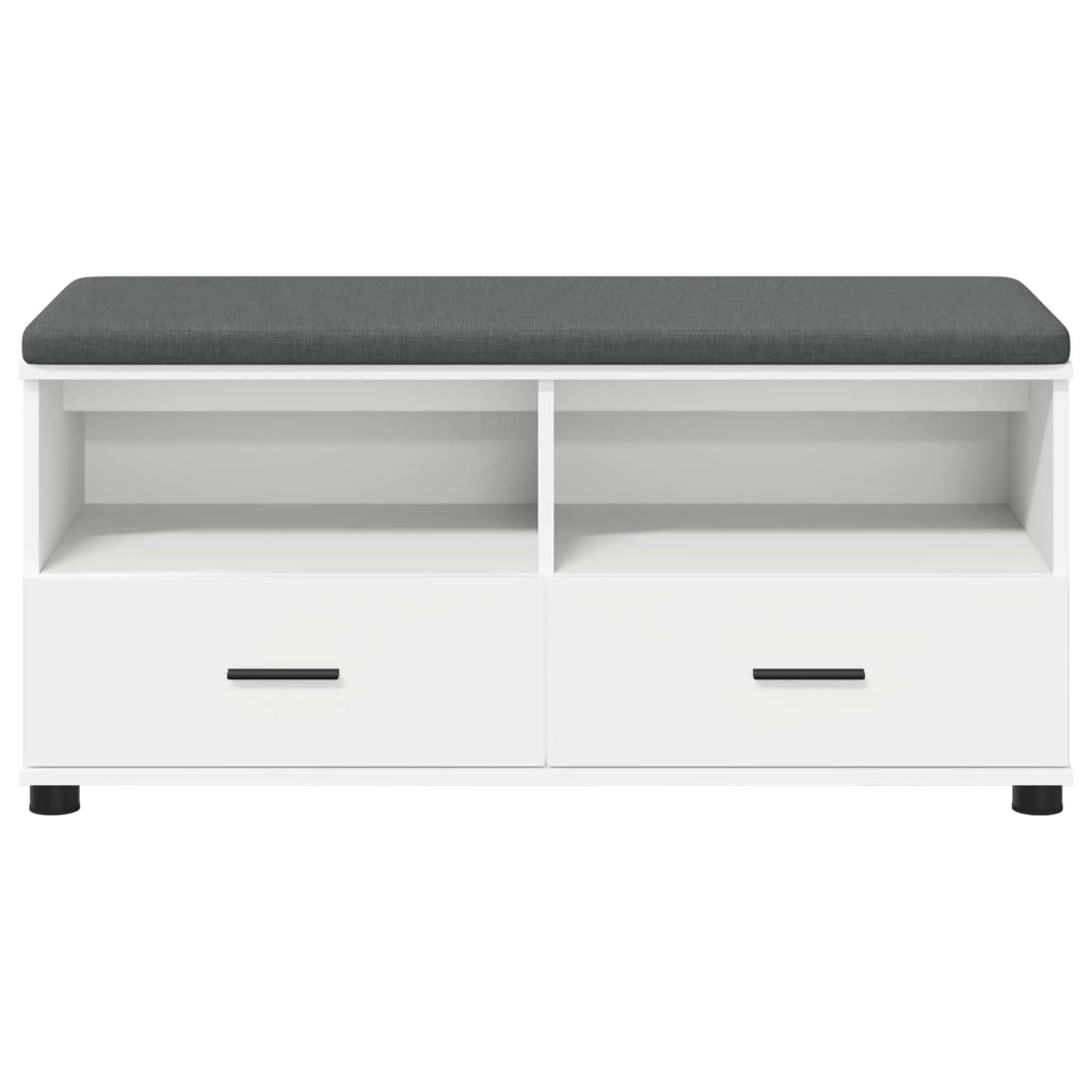 Panca per ingresso con cuscino-Sgabello-Panca da Corridoio Bianco 100 x 38 x 46 cm 808767