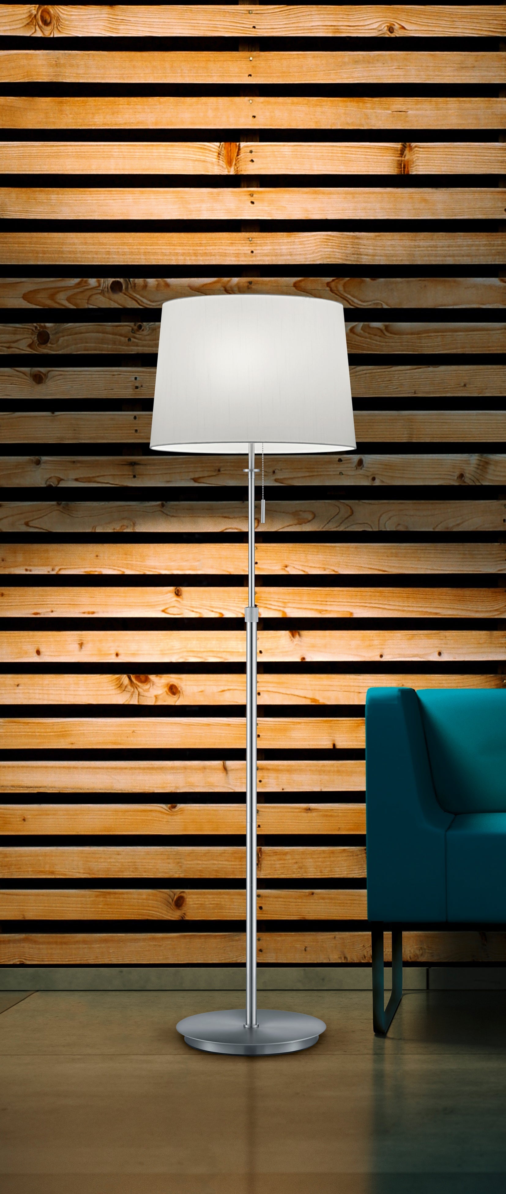 Piantana da Interno  E27 in Metallo Nickel Opaco