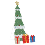 Albero di Natale | Decorazioni natalizie Illuminato con 3 Scatole Regalo 2D Bianco Caldo