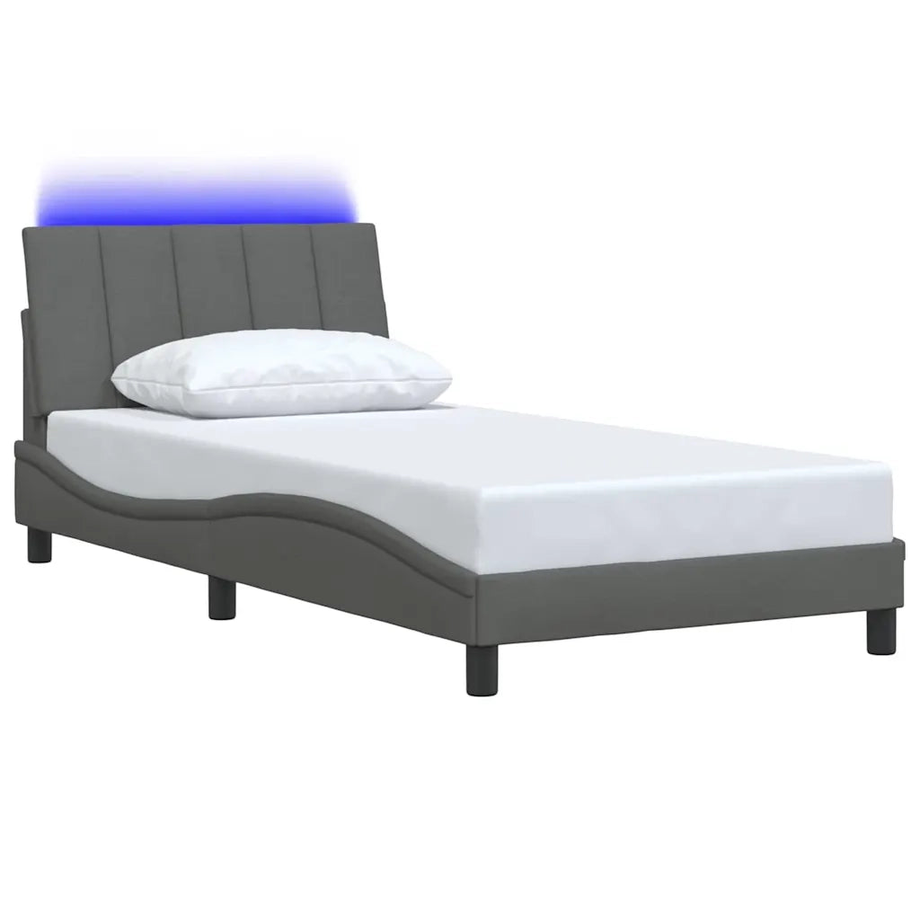 Giroletto senza Materasso Hanko Grigio Scuro 100x200 cm Tessuto