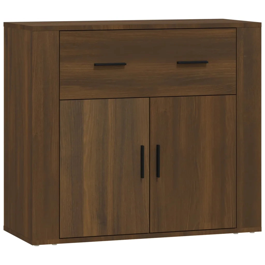 Credenza Rovere Marrone 80x33x70 cm in Legno Multistrato 816575