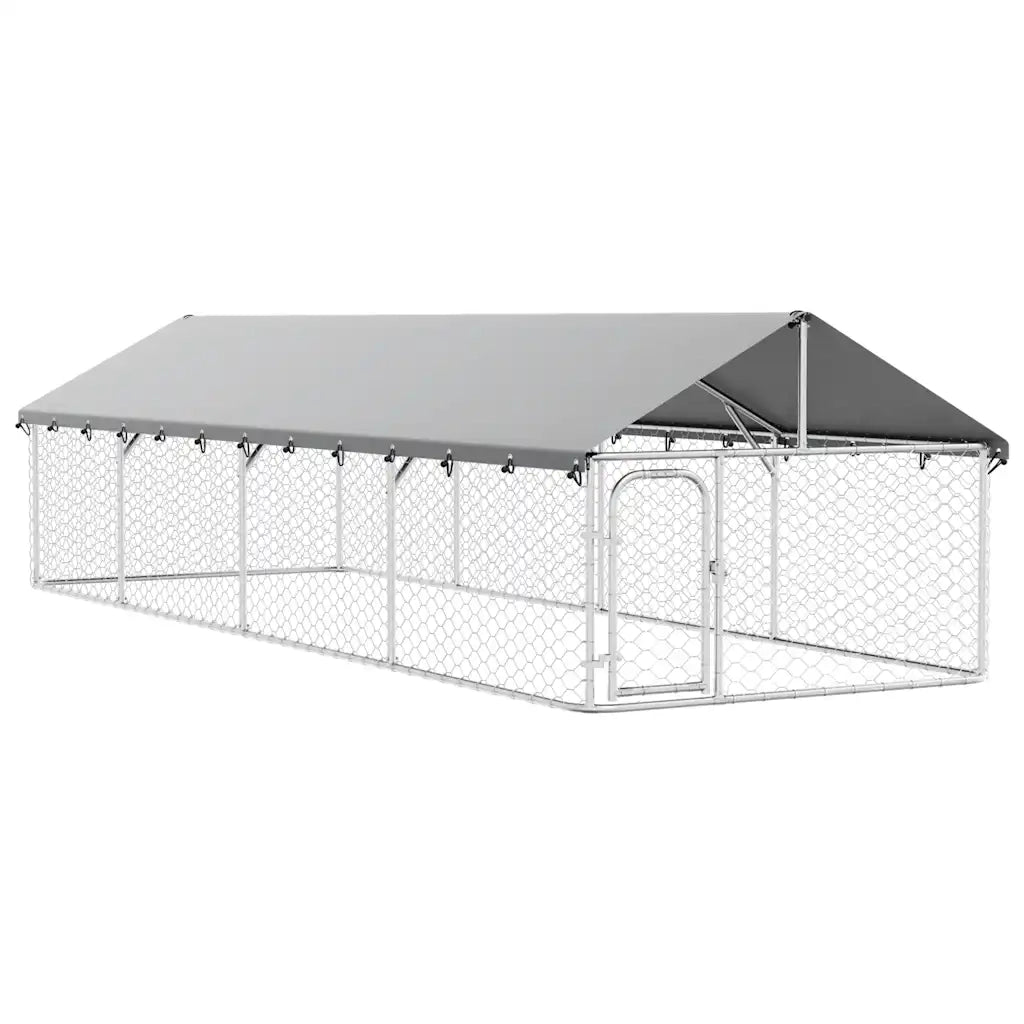 Gabbia per Cani da Esterno con Tetto 600x200x150 cm cod mxl 49960