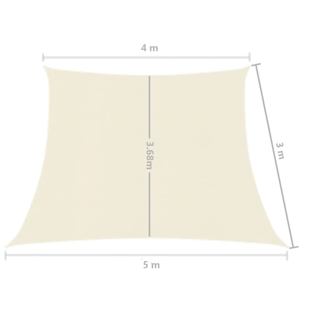 Vela ombreggiante/ombrellone 160 g/m² crema 4/5 x 3 m HDPE 02_0009091