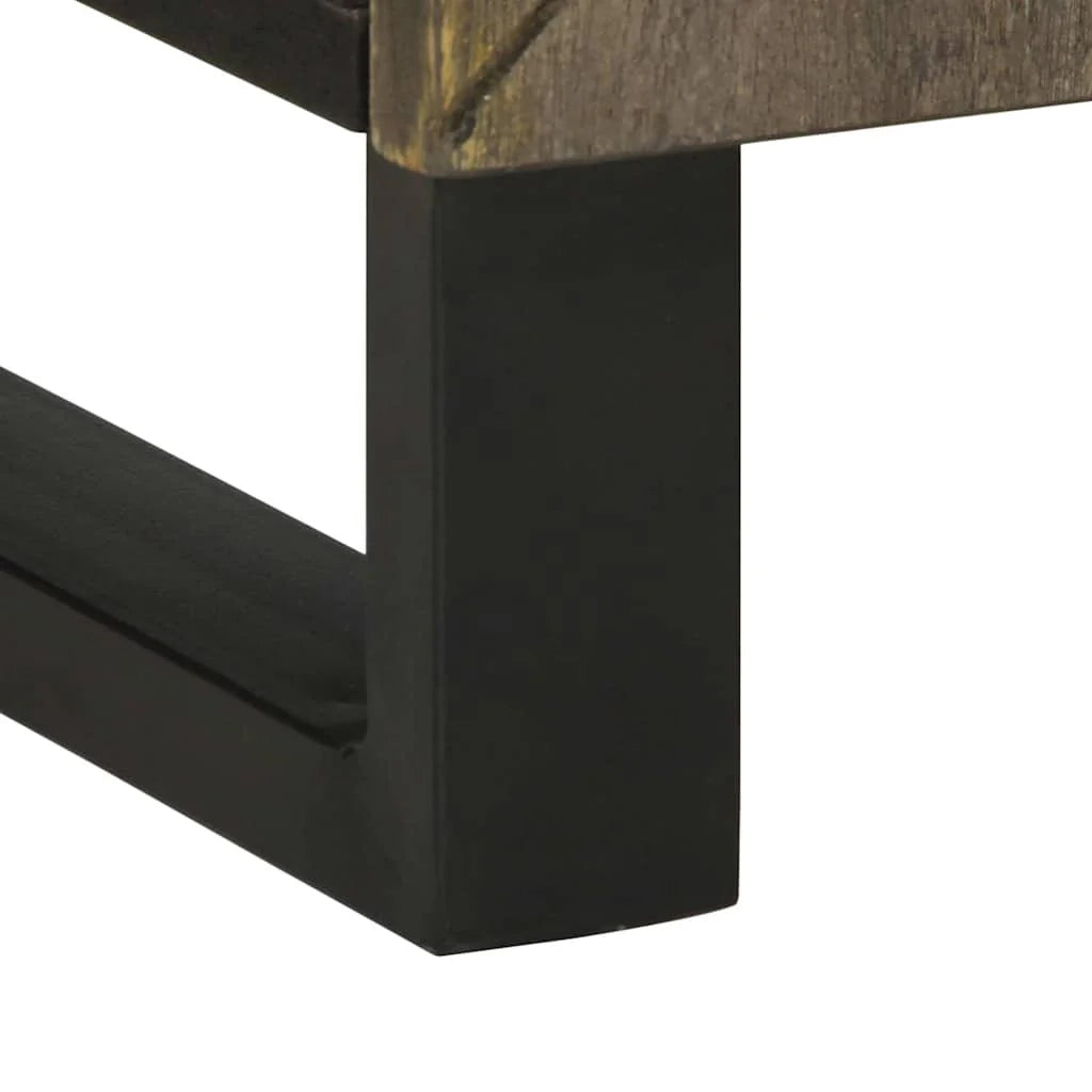 Mobile lavabo nero 62 x 33 x 58 cm con ampio spazio di archiviazione moderno in legno di mango 02_0057732
