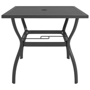 Tavolo da Giardino Antracite 81,5x81,5x72 cm in Acciaio 312168