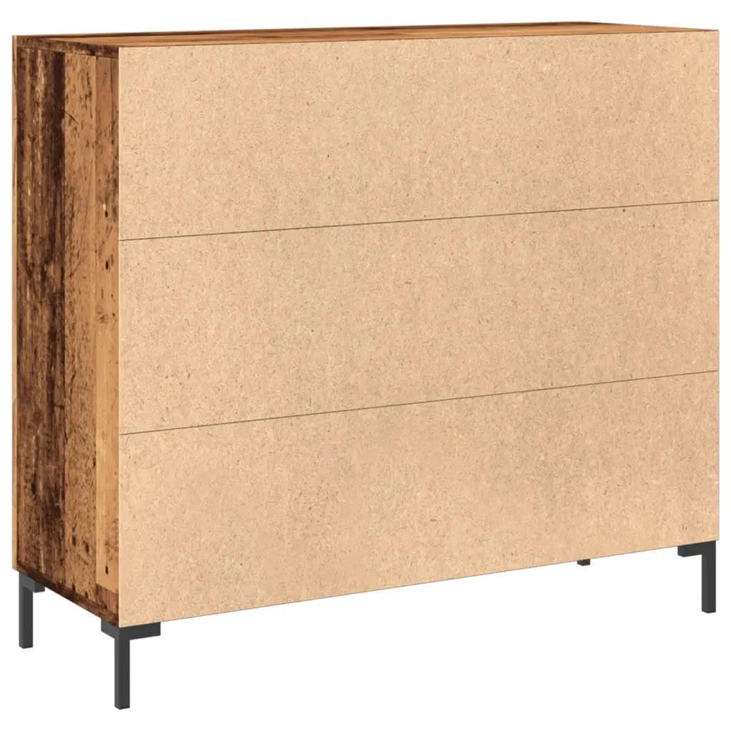 vidaXL Credenza Legno Antico 90x34x80 cm in Legno Multistrato