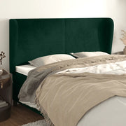 Testiera ad Orecchio Verde Scuro 163x23x118/128cm in Velluto 3117733