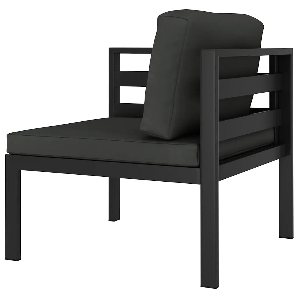 Divano Angolare Modulare 1 pz con Cuscini-Sofa-Divanetto Alluminio Antracite