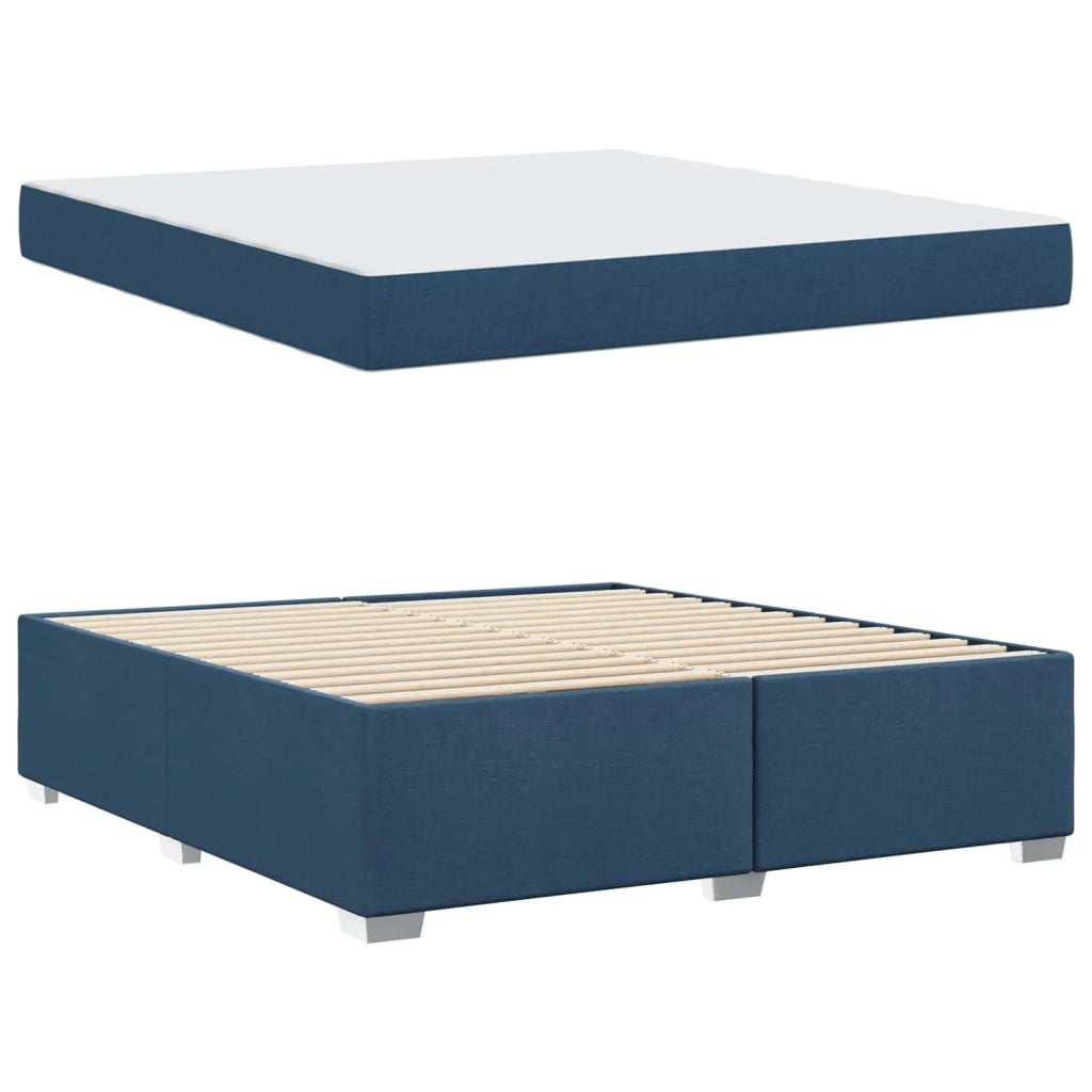 Struttura del letto con materasso Blu 180 x 200 cm Tessuto 3399207