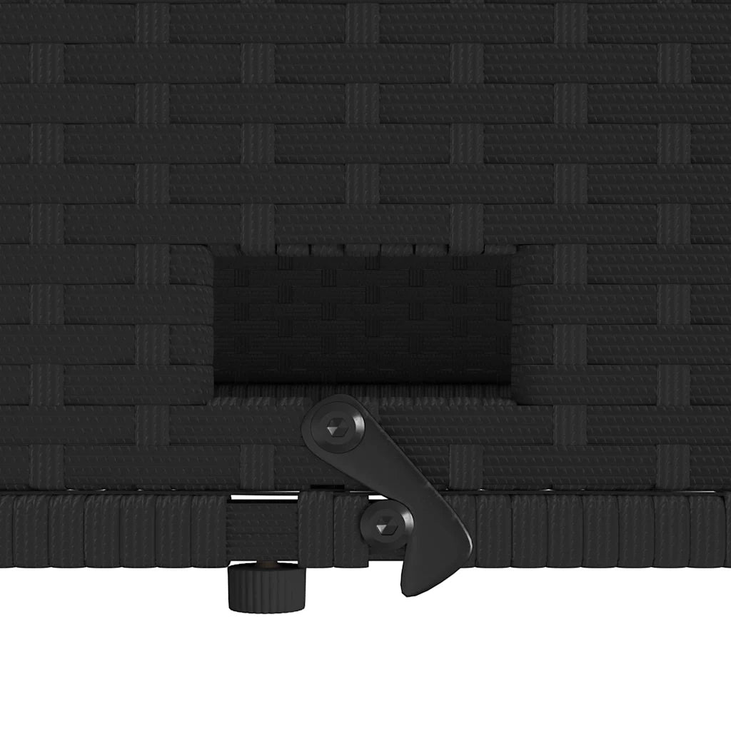 Divano Giardino con Cuscini 2 Posti Nero Polyrattan e Acacia