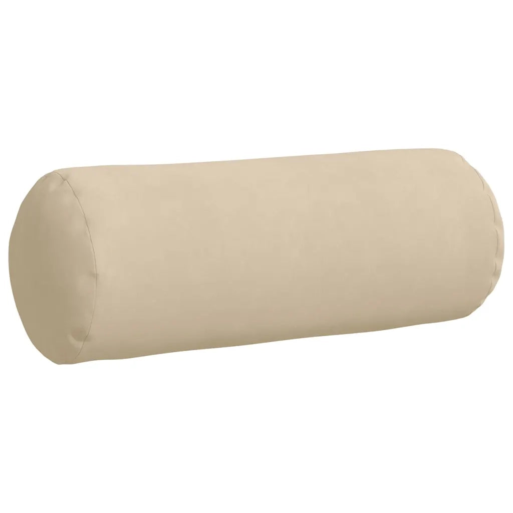 Cuscini a rullo 2 pcs Crema Ø 25 x 70 cm Tessuto in Microfibra