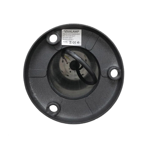 Palo 100cm Lampione Giardino Esterno lampada e27 led Lampioncino ( PG-2-100CM-NERO)