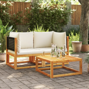 Divani da Giardino Angolari con Cuscini 2 pz in Legno di Acacia e Rattan 3278876