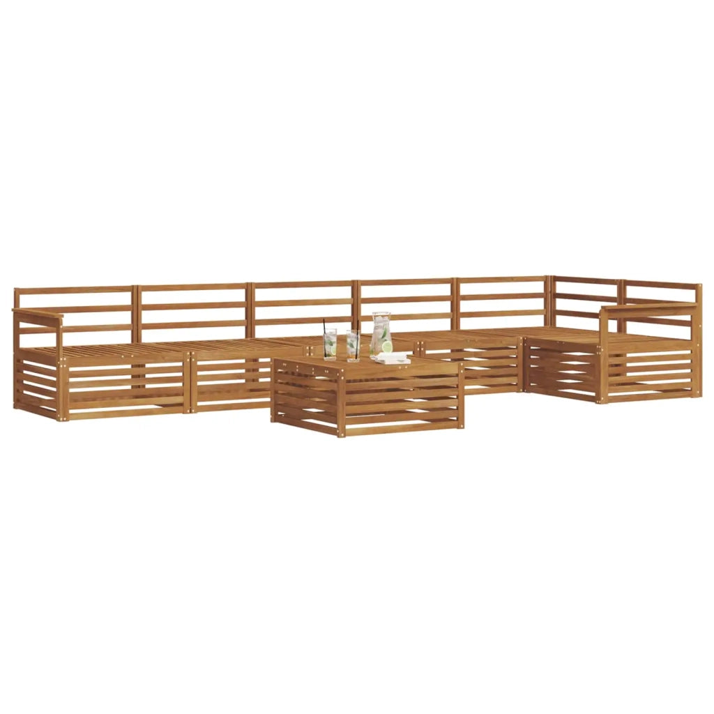 Set di divani da esterno 7 pcs Naturale
