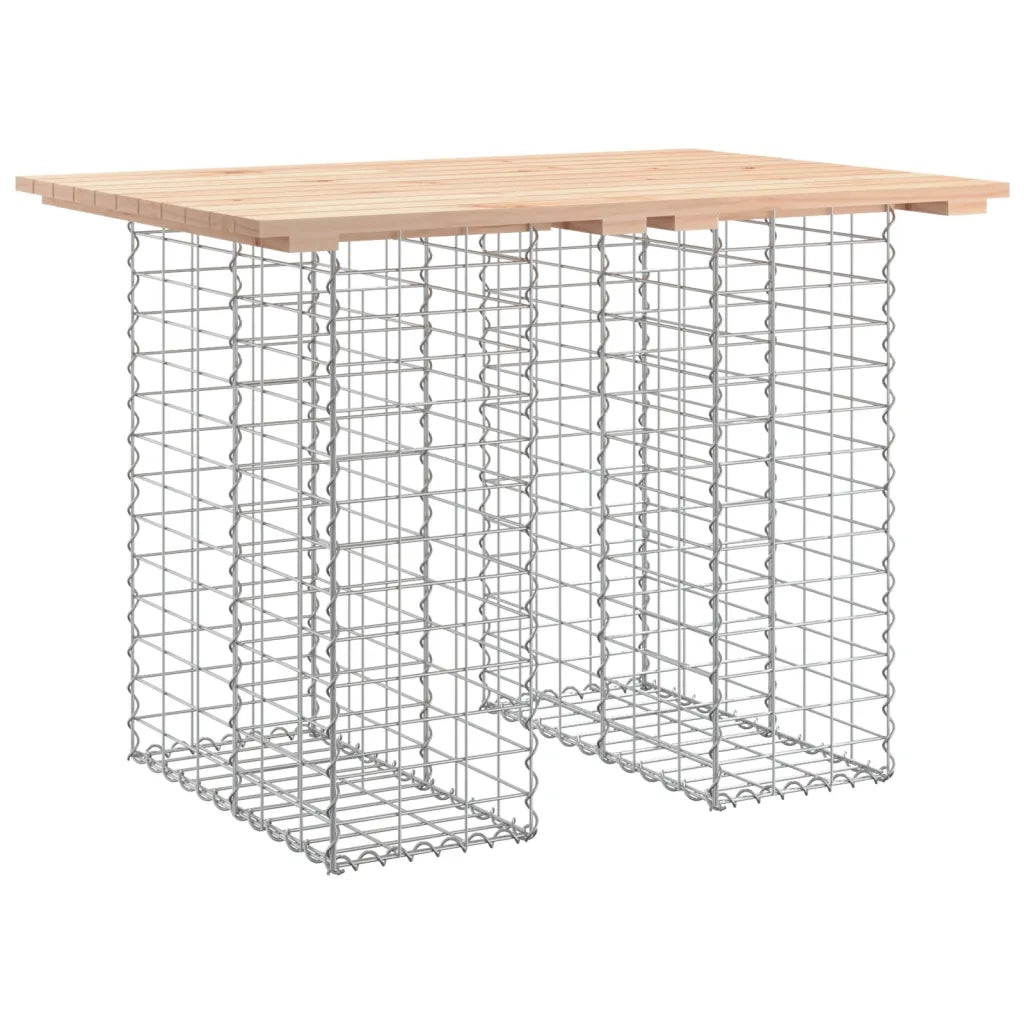 Tavolo da giardino in gabbione design 100x70x72 cm in legno massello di pino 834365