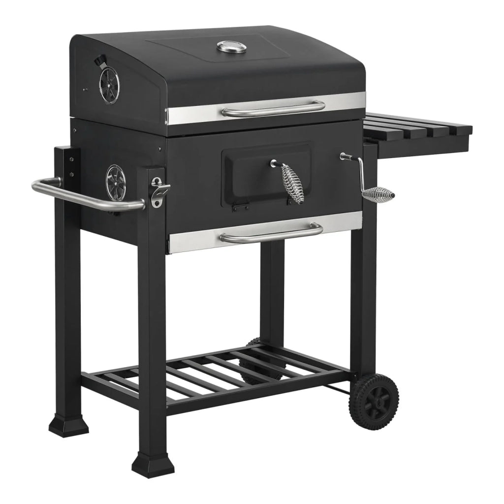 Carrello barbecue a carbonella 105 x 114 x 48 cm nero 03_0009212